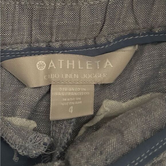 Athleta Blue Chambray Cabo Linen Jogger Pants Size 4 Style#: 530642 - Picture 11 of 11